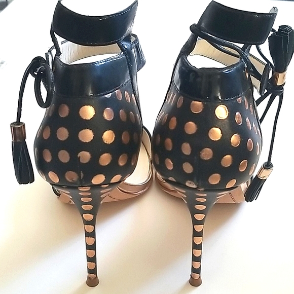 Sophia Webster x J.Crew Gold Black D'Orsay Pump 36 - Picture 5 of 7